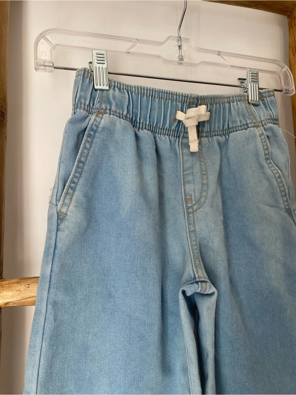 NWT! Old Navy High Rise Baggy Light Blue Wide-Leg Jeans Kids Girl Sz 6-7
